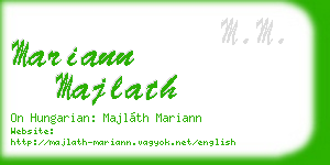 mariann majlath business card